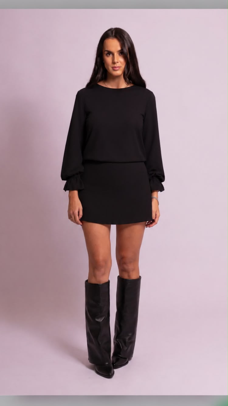 Vestido mel - preto